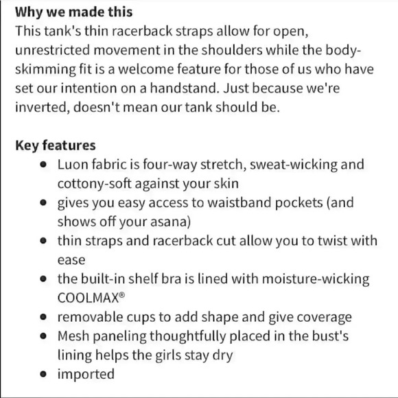 Lululemon Power Y Tank Top Unicorn Tears - Picture 2 of 13